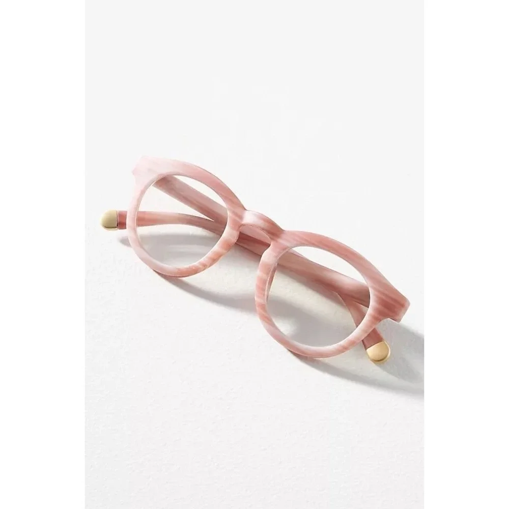 NEW from Anthropologie Pink Blue Light Filtering Glasses +0.00